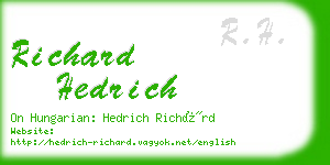 richard hedrich business card